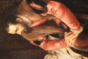De dood van Barbara Radziwiłł door Józef Simmler